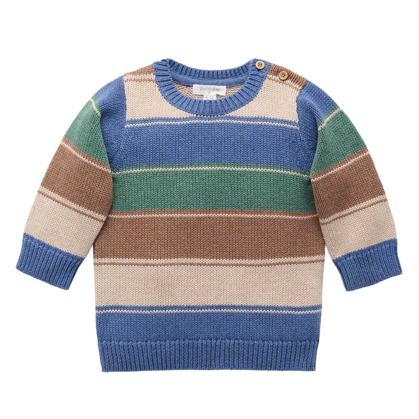 Purebaby Forest Striped Jumper